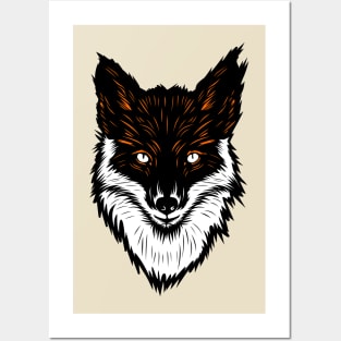 fox head Posters and Art